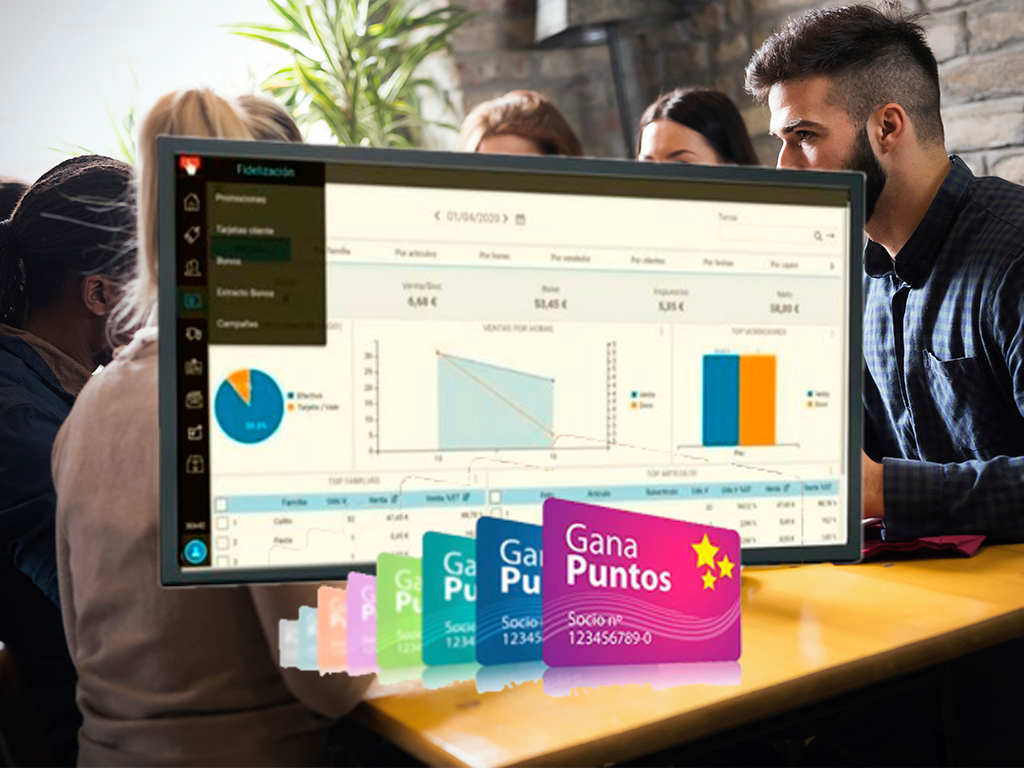 HIOFFICE IV, fidelización, tarjetas de saldo y puntos, configuración y envío de campañas