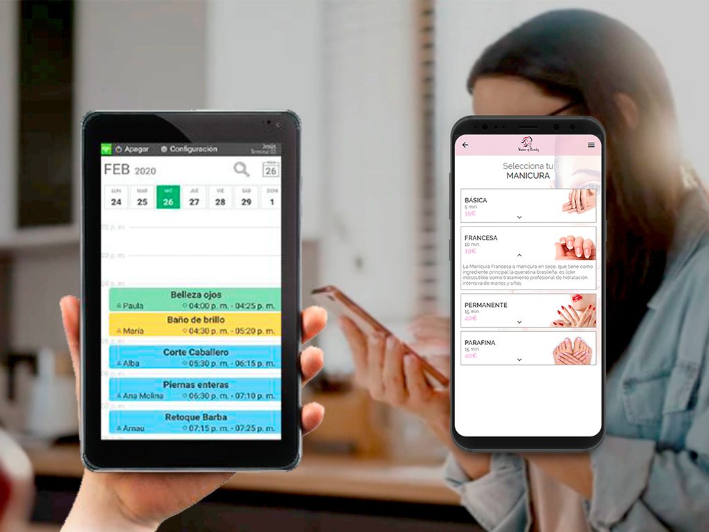 Motor de reservas Online, HioSchedule, gestión de agenda del empleado y Estadísticas en HIOPOS
