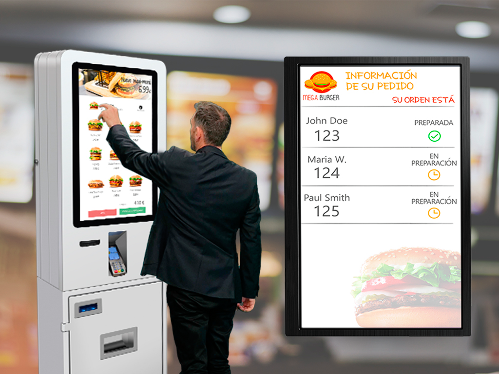 Fast Foods. Take Away. Frontal Attack. Self-ordering. Skip the line.